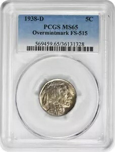 1938-D バッファロー ニッケル OMM FS-515 MS65 PCGS｜WORLD RESOURCE【KING店】