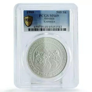 スロバキア 500 コルン クレムニツァ ファースト ターラー クラフツマンズ MS69 PCGS 銀貨 1999｜WORLD RESOURCE【KING店】