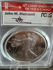 2017-s Pcgs Proof 70 Dcam FDOI Silver Eagle Mercanti サイン ポップ 1125 リミテッド エディット。｜WORLD RESOURCE【KING店】