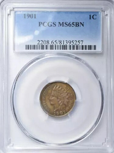 1901 インディアン ヘッド セント - 光沢のある宝石 PCGS MS65 BN !｜WORLD RESOURCE【KING店】 101,750円