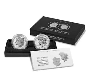 モーガンとピース シルバー ダラー 2023 2 コイン リバース プルーフ セットを手に｜WORLD RESOURCE【KING店】
