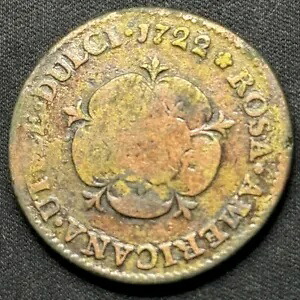 1722 USA コロニアル 1/2 ハーフ ペニー ローザ アメリカーナ コイン｜WORLD RESOURCE【KING店】