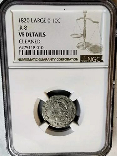 Choice 1820 キャップド バスト ダイム ラージ 0 JR-8、PCGS VF Det レア初期アメリカ コイン｜WORLD RESOURCE【KING店】