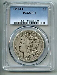 1891 CC モーガン シルバー ダラー PCGS F 12|WORLD RESOURCE【KING店】