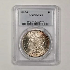 1897-S モーガン銀ドル- PCGS MS 63｜WORLD RESOURCE【KING店】