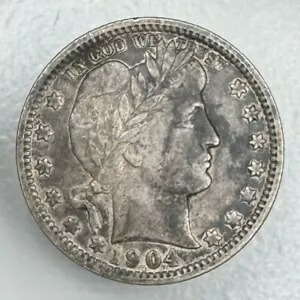 1904-O Barber Quarter Choice XF+ 状態の美しいコイン!!!|WORLD RESOURCE【KING店】