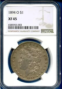 1894 O NGC XF45 モーガン シルバー ダラー $1 US ミント レア キー デート コイン 1894-O XF-45｜WORLD RESOURCE【KING店】