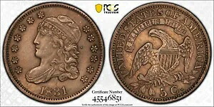 1831 シルバー キャップド バスト ハーフダイム フィラデルフィア ミント PCGS AU 詳細|WORLD RESOURCE【KING店】