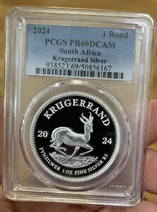 2024 1オンス シルバー プルーフ クルーガーランド - PCGS PR69 DCAM;最低のミントとポップ 3|WORLD RESOURCE【KING店】