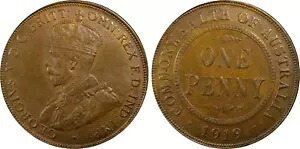 オーストラリア ジョージ V 1926 1 ペニー コイン、認定 PCGS XF45｜WORLD RESOURCE【KING店】