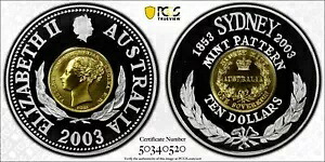 2003 オーストラリア $10 シドニー ミント パターン シルバー - PCGS PR 69DCAM｜WORLD RESOURCE【KING店】