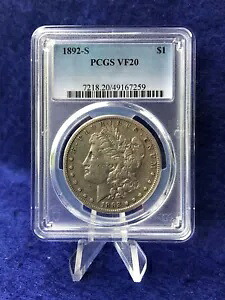 1892-S モーガン シルバー 1 ドル *丈夫なコイン* *PCGS VF 20 非常に上質*|WORLD RESOURCE【KING店】