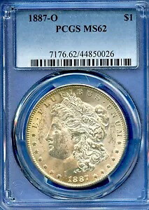 1887 O PCGS MS62 モーガン シルバー ダラー $1 US ミント レア デイト コイン 1887-O MS-62｜WORLD RESOURCE【KING店】