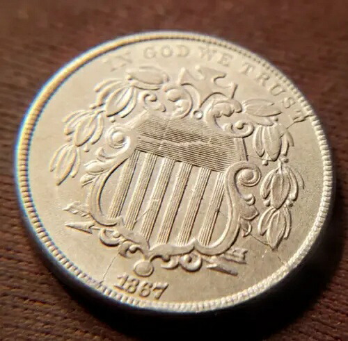 1867 ニッケル 5 セント ピース BU チョイス US タイプ コイン マルチ ダイ クラック エラー|WORLD RESOURCE【KING店】