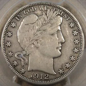 1912 バーバー ハーフダラー 50c PCGS 認定 VF35｜WORLD RESOURCE【KING店】