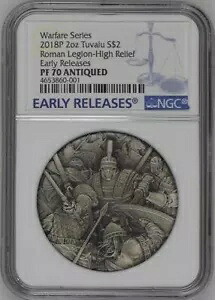 ウォーフェア シリーズ ローマン レギオン 2018 2オンス シルバー コイン $2 NGC PF 70 ER アンティーク｜WORLD RESOURCE【KING店】