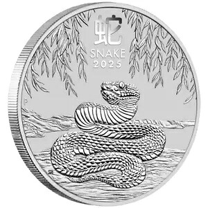2025 蛇年銀貨 - ルナー III (6th) - オーストラリア - 5 オンス BU-|WORLD RESOURCE【KING店】