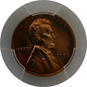 PR63RB 1955 レッド ブラウン ウィート リンカーン ペニー PCGS プルーフ P-ミント 正確なコインの 1 つ｜WORLD RESOURCE【KING店】