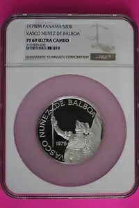 1979 パナマ シルバー 20 バルボア PF 69 ウルトラ カメオ NGC 認定グレーデッド スラブ 7038｜WORLD RESOURCE【KING店】