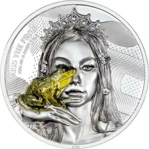 KISS THE FROG おとぎ話の目 2 オンス シルバー コイン 10 ドル クック諸島 2023