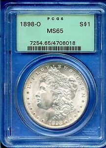1898 O PCGS MS65 モーガン シルバー ダラー $1 米国造幣局 コイン 1898-O MS-65 OGH