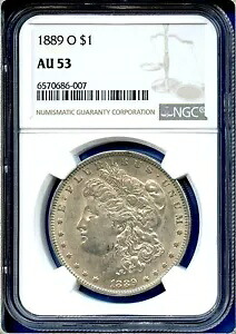 1889 O NGC AU53 モーガン シルバー ダラー $1 US ミント レア キー デート コイン 1889-O AU-53