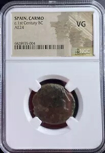 NGC 認定 古代ケルト イベリア コイン カルモ スペイン 100BC-1BC 非常に希少