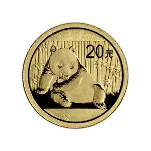 中国ゴールドパンダ 1/20 オンス 20 元 - BU - ランダム日付
