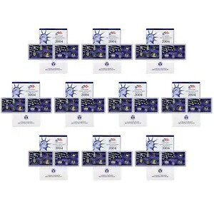 2004 S プルーフ セット 10 パック 素敵なオリジナル ボックス & COA 米国造幣局 110 コイン ロット｜WORLD RESOURCE【KING店】