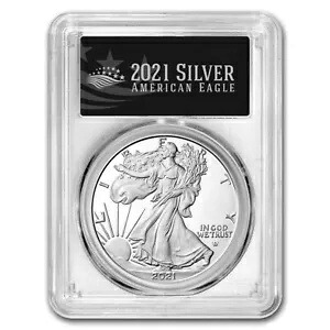 2021-W アメリカン シルバー イーグル (タイプ 2) PR-70 PCGS (FDI、ブラック)|WORLD RESOURCE【KING店】