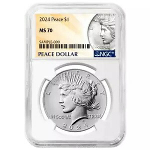 2024 $1 ピース シルバー ダラー NGC MS70 ピース ラベル|WORLD RESOURCE【KING店】