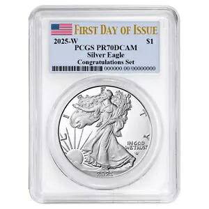 プレセール - 2025-W プルーフ $1 アメリカン シルバー イーグル おめでとうセット PCGS PR70...|WORLD RESOURCE【KING店】