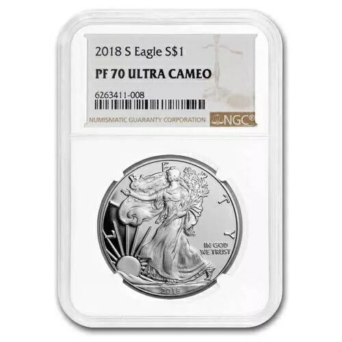 2018-S プルーフ アメリカン シルバー イーグル PF-70 NGC|WORLD RESOURCE【KING店】
