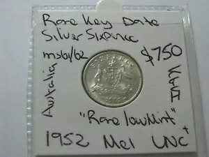 オーストラリア 1952 シルバー 6 ペンス 素敵な未流通レア ロー ミント｜WORLD RESOURCE【KING店】