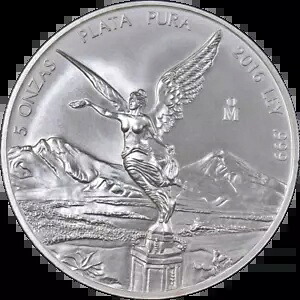 2016-Mo メキシコ 5 オンス シルバー - 5 オンザ - リベルタ - BU STOCK｜WORLD RESOURCE【KING店】 120,450円