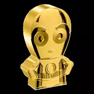2022 NZ ミント C-3PO - 金メッキ特別リリース 1 オンス シルバー コイン チビ｜WORLD RESOURCE【KING店】