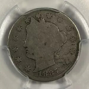 1885年リバティニッケル。 PCGS AG3。日付をクリアします。
