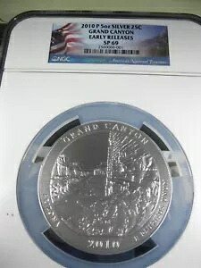 2010 P 5 0Z 25C シルバー グランド キャニオン SP 69 NGC アメリカの国宝