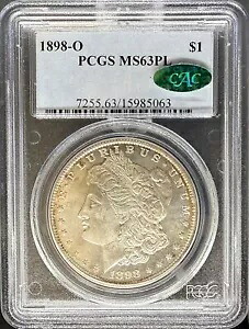 1898-O モルガン ドル MS63PL PCGS CAC (#PA15985063)