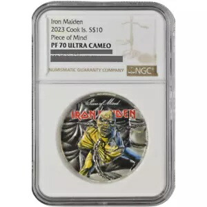 アイアン・メイデン-ピース オブ マインド 2 オンス シルバー コイン $10 2023- NGC PF 70 ウルトラ カメオ