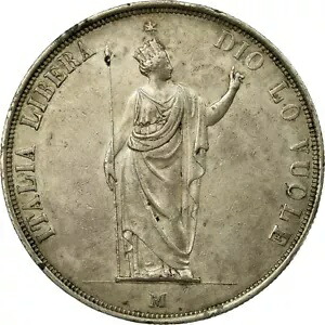 [#54258] コイン、イタリア州、ロンバルディア州 - ベネチア、5 リラ、1848 年、ミラノ、オーストラリア、シル、v
