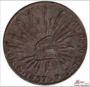 メキシコ 8 レアル 1837 PJ / グアナファト / 27.07 グラム シルバー MBC / VF｜WORLD RESOURCE【KING店】