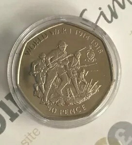 2004 ジブラルタル王立海兵隊 第一次世界大戦 カプセルに入った 50 ペンス コイン レア｜WORLD RESOURCE【KING店】