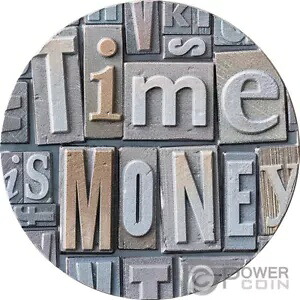 TIME IS MONEY 言葉の刻印 2 オンス銀貨 2000 フラン カメルーン 2023｜WORLD RESOURCE【KING店】