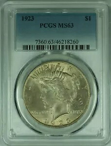 1923 ピース シルバー ダラー S$1 PCGS MS-63 調色付き (47B)｜WORLD RESOURCE【KING店】