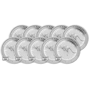 オーストラリア シルバー カンガルー 1 オンス $1 BU - 10 コイン 10 枚 ランダム日付｜WORLD RESOURCE【KING店】