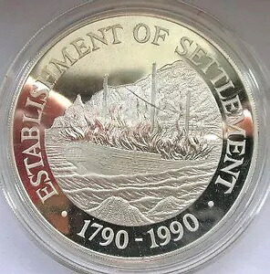 ピトケアン 1990 年決済 50 ドル 5 オンス銀貨、プルーフ｜WORLD RESOURCE【KING店】