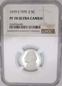 1979-S タイプ 2 ジェファーソン ニッケル NGC PF70 ウルトラ カメオ = 希少 & 希少本 $700|WORLD RESOURCE【KING店】