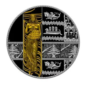 2024 ニウエ フェニキア 2 オンス シルバー 超高浮き彫りダーク金メッキ プルーフ コイン｜WORLD RESOURCE【KING店】