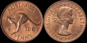 オーストラリア 1962 QEII パース プルーフ 1d。バラエティ。 FDC。レン猫 $1250+。